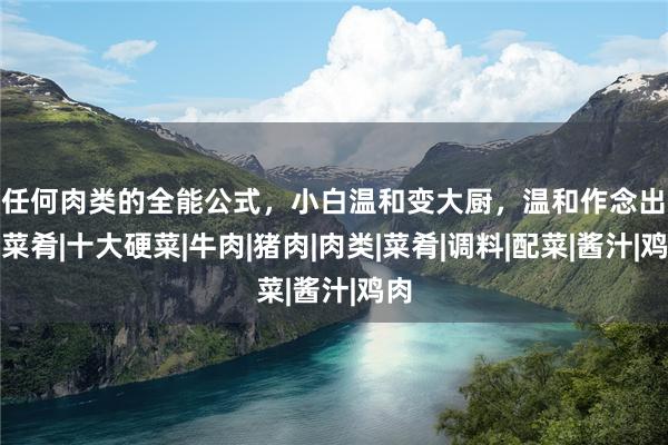 炒任何肉类的全能公式，小白温和变大厨，温和作念出拿手菜肴|十大硬菜|牛肉|猪肉|肉类|菜肴|调料|配菜|酱汁|鸡肉